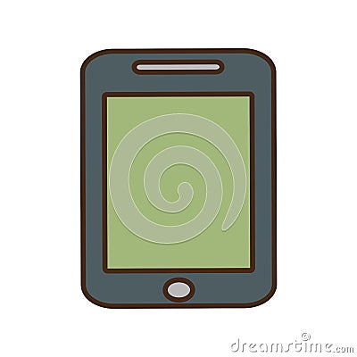 cartoon smartphone green screen technology gadget Cartoon Illustration