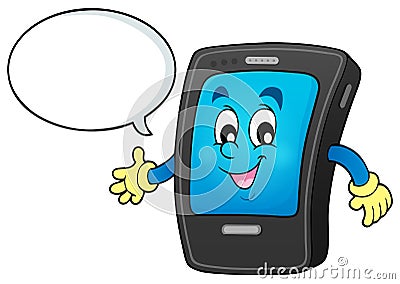 Cartoon smartphone theme 3 Vector Illustration