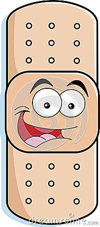 Cartoon smiling bandage Vector Illustration