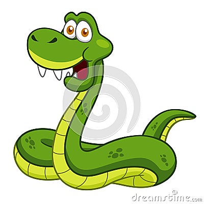 Cartoon Snake Vector Illustration