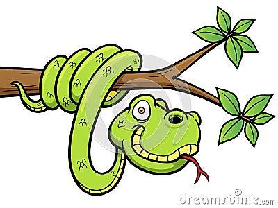 Cartoon Snake Vector Illustration