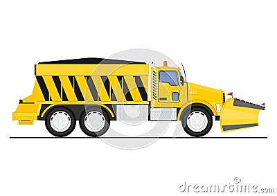 Cartoon snow plow Vector Illustration