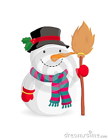 Cartoon snowman Vector Illustration