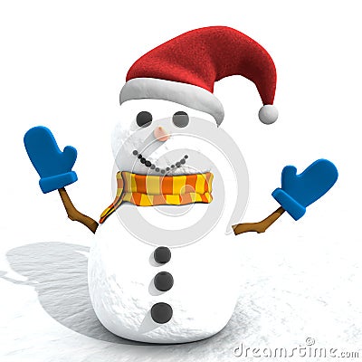 Cartoon Snowman Stock Photo