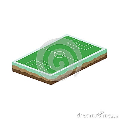 Cartoon soccer field Vector Illustration