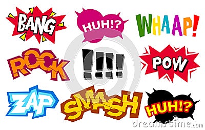 Cartoon sound effects 02 Stock Photo