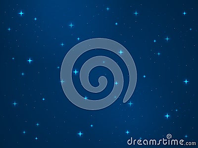 Cartoon space background. Stars cosmos night starry sky universe dust light star milky way galaxy astronomy texture Vector Illustration