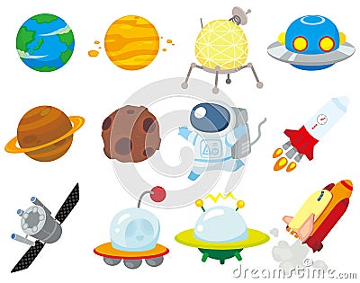 Cartoon space icon Vector Illustration