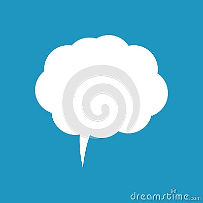 Cartoon speech or think bubble, empty communication cloud. Vector design element. Vector Illustration