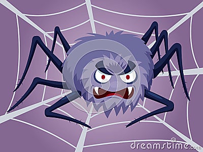 Cartoon Spider Vector Illustration