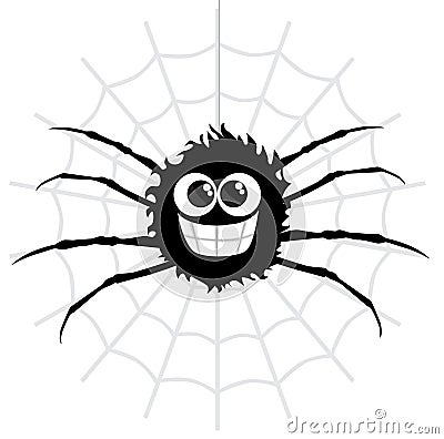 Cartoon spider Vector Illustration