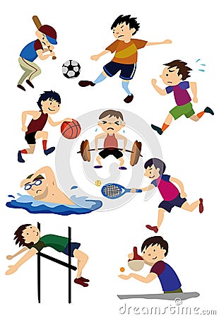 Cartoon sport icon Vector Illustration