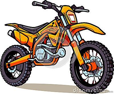 Cartoon sport moto bike emblem icon template, vector Vector Illustration