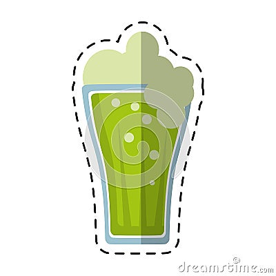 Cartoon st patricks day green beer Vector Illustration