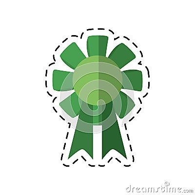 Cartoon st patricks day rosette ornament icon Vector Illustration