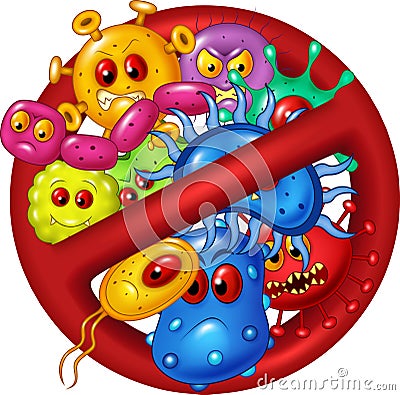 Cartoon stop virus Vector Illustration