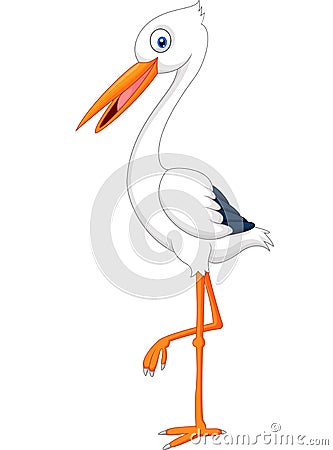 Cartoon stork Vector Illustration