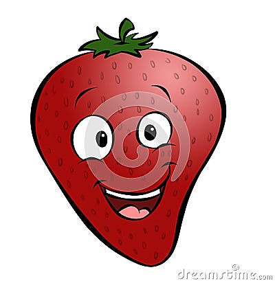 Cartoon Strawberry Stock Photo