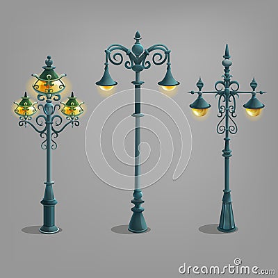 Cartoon street light . Vector Illustration