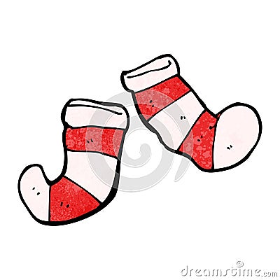 cartoon stripy socks Stock Photo