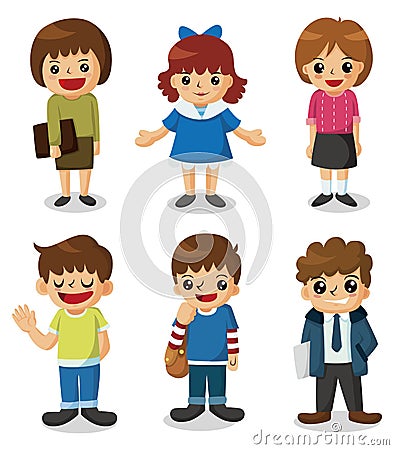 Cartoon student icon Vector Illustration