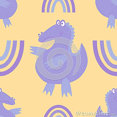 Cartoon summer animals seamless crocodile pattern for fabrics and wrapping paper and kids clothes print Cartoon Illustration