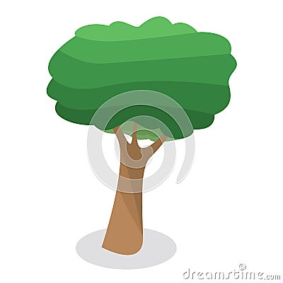 Cartoon Summer Tree Stock Photo