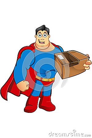 A Cartoon Superhero Character Vector Illustration