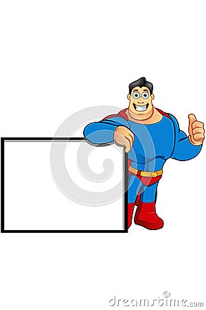 A Cartoon Superhero Character Vector Illustration