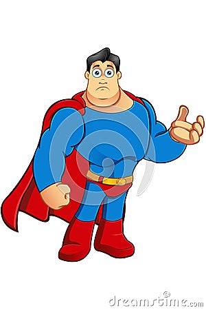 A Cartoon Superhero Character Vector Illustration