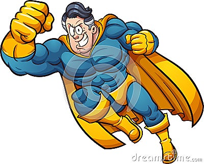 Cartoon superhero Vector Illustration