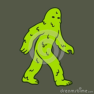 Cartoon swamp monster Vector Illustration