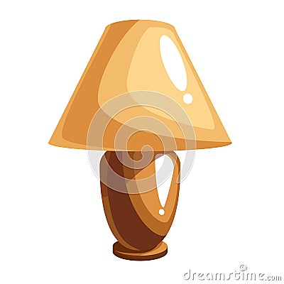 Cartoon table lamp Vector Illustration