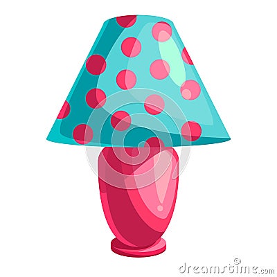 Cartoon table lamp Vector Illustration