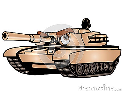 Cartoon tank Stock Photo