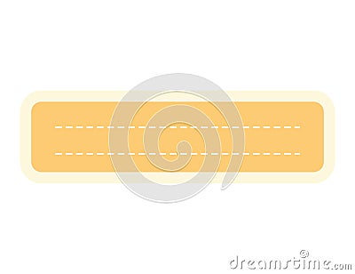 Cartoon task planner element isolated. Cute paper sticky note, to do list or memo message notepad paper sheet. Vector Vector Illustration