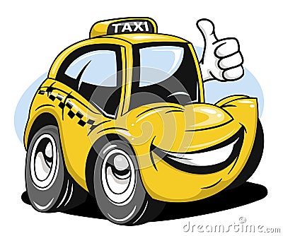 Cartoon taxi Vector Illustration