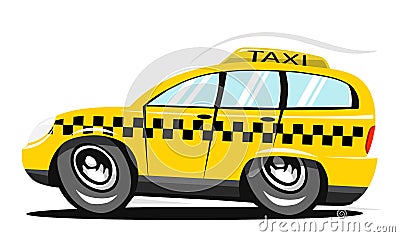 Cartoon taxi Vector Illustration