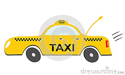 Cartoon taxi Vector Illustration