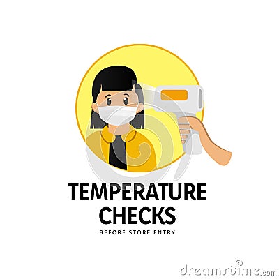 Cartoon temperature checks kid girl design Stock Photo