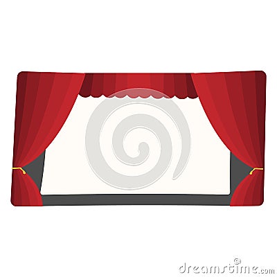 Cartoon theater stage Vector Illustration