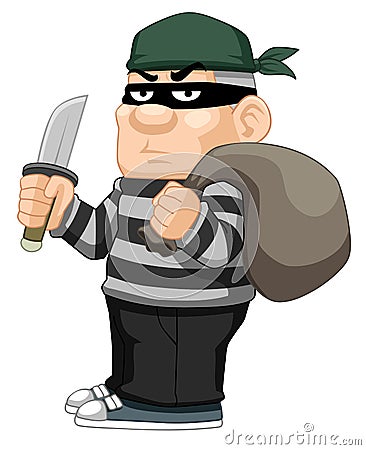 Cartoon thief Vector Illustration