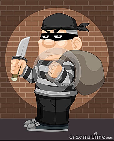 Cartoon thief Vector Illustration