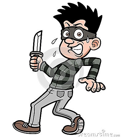 Cartoon thief Vector Illustration