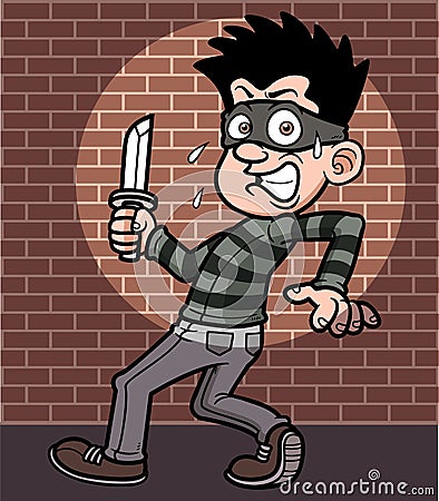 Cartoon thief Vector Illustration