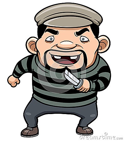 Cartoon thief Vector Illustration