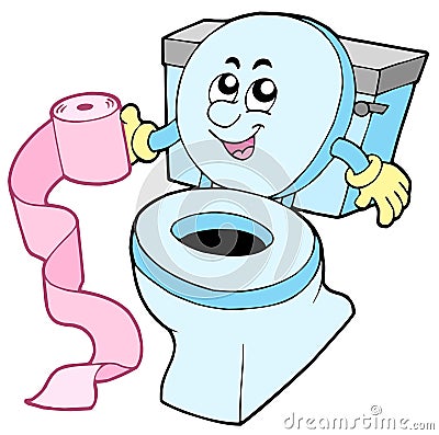 Cartoon toilet Vector Illustration