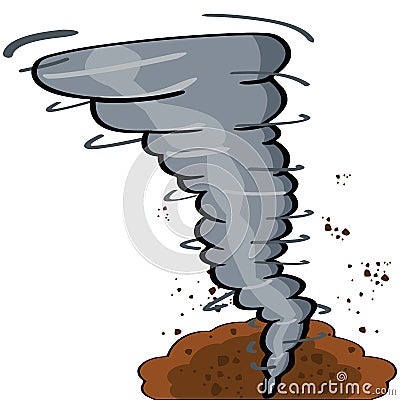 Cartoon tornado Vector Illustration