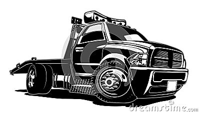 Cartoon tow truck Vector Illustration