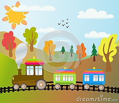 Cartoon train Vector Illustration